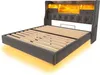 Lit Sweiko 160x200 cm Lit suspendu avec éclairage LED, tête Voir les images du produit 16