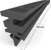 A 3D render of a black rubber wiper blade with measurement indicator. Produktbild-Vorschau