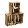 Three wooden crates stacked and arranged, with decorative items inside. Náhled obrázku produktu