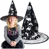 KRUMAD Halloween Hexenhut Schwarz - spitzer Zaubererhut mit Produktbild-Vorschau 1