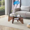 MODFU Couchtisch Oval Sicherheitsglas mit Ablagefach Produktbild-Vorschau 3