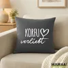 Huuraa Kissenbezug Korfu verliebt 40x40cm Steel Grey Produktbild-Vorschau 2
