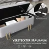 HOMCOM Lavice Elegantní čalouněná lavice Lavice s úložným Náhled obrázku produktu 4