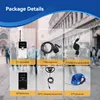 A collage of product components with a blurred background of people in a city. Produktbild-Vorschau