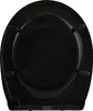 A black toilet seat is shown from a top-down view against a white background. Anteprima dell’immagine prodotto