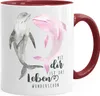 Geschenk-Tasse Mit dir ist das Leben wunderschön Delfin Produktbild-Vorschau 1