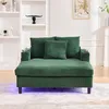 MODFU Méridienne - 2 Places Tissu Velours avec Éclairage Voir les images du produit 3