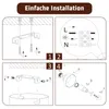 Diagrams showing the installation steps for a light fixture. Produktbild-Vorschau