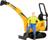 Mikrokoparka Bruder JCB 8010 CTS i robotnik budowlany Podgląd zdjęcia produktu 20