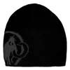 A black beanie with a gray mammoth logo on the side, presented on a white background. Produktbild-Vorschau