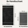 Komfortec 8er Handtuch Set aus 100% Baumwolle, 4 Badetücher Produktbild-Vorschau 3