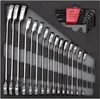 A set of wrenches and hex keys neatly organized in a foam insert within a toolbox or case. Produktbild-Vorschau