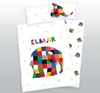 A flat lay of a children's duvet cover and pillowcase set featuring the character Elmar the Elephant. Produktbild-Vorschau
