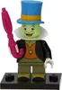 A LEGO minifigure of Jiminy Cricket standing on a black display base. Produktbild-Vorschau