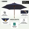 Sonnenschirm Sunshine 240 cm blau Balkonschirm rund als Produktbild-Vorschau 2