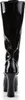 A back view of a black patent leather boot with a platform and high heel. Náhled obrázku produktu