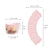 50pcs Laser Cut Lace Design Cupcake Wrappers, Buntes Papier Produktbild-Vorschau 2