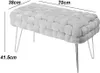 Theo Cleo Moderner Velvet SitzBank, Quadratisch Produktbild-Vorschau 2