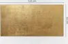 A rectangular gold-colored wall panel with dimensions indicated. Podgląd zdjęcia produktu