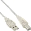 InLine USB 2.0 Kabel, A an B, transparent, 2m, 2 m, USB A, Produktbild-Vorschau 3
