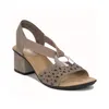 Rieker Damen Sandalen aus Naturleder in Beige mit 6 cm Produktbild-Vorschau 2