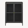 Sideboard ’Säkylä’ Stahl mit 2 Glastüren geriffelt 84 x 64 Produktbild-Vorschau 7