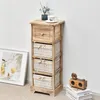 Rebecca Mobili Cassettiera stretta con 4 cassetti in legno Anteprima dell’immagine prodotto 2