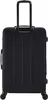 A black suitcase is shown from the back, with its telescopic handle extended. Náhľad obrázku produktu