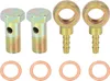 2 Sets 12mm Banjo Tuyau Barbelé Boulon Raccords Métal pour Voir les images du produit 1