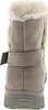 The back view of a taupe and beige Skechers women's boot. Voir les images du produit