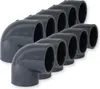 10er Set PVC-U Fitting Winkel 90° 50 mm Produktbild-Vorschau 1