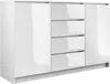 Kommode mit 4 Schubladen 2 Schränke 140cm Klamotenschrank Produktbild-Vorschau 1