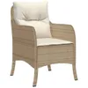 The Living Store 7-tlg. Garten-Essgruppe mit Kissen Beige Produktbild-Vorschau 4