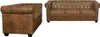 vidaXL Sofaset, Braun, 2- & 3-Sitzer, Chesterfield, Produktbild-Vorschau 2