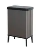 VERTO Stand-Abfalleimer – Touch-Öffnung – 54 l – Perlgrau Produktbild-Vorschau 1