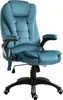 A teal office chair with a headrest and footrest is shown against a white background. Náhľad obrázku produktu