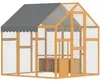 PawHut Hühnerstall 3,07㎡ 1,7x1,8x1,8 m Freilaufgehege Holz Produktbild-Vorschau 1