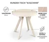 Ausziehbarer Esstisch RO-7 Rund Ø 80-130 cm – Kaschmir mit  Produktbild-Vorschau 6