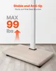 A close-up of the base of a TV stand, highlighting its stability and weight capacity. Anteprima dell’immagine prodotto