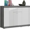 Sideboard Kommode Scout 2 | weiß Hochglanz / rauchsilber Produktbild-Vorschau 1