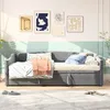 CDGlobal Gäste-Polsterbett Ausziehbares Schlafsofa 90x200 Produktbild-Vorschau 3