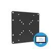 A black VESA adapter plate is shown against a white background, with a small inset image of a monitor displaying VESA dimensions. Anteprima dell’immagine prodotto