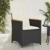 vidaXL Gartensessel Verstellbar mit Kissen Schwarz Poly Produktbild-Vorschau 2