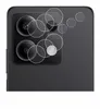 Close-up of a smartphone camera module with protective lens covers. Produktbild-Vorschau