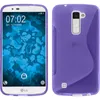 PhoneNatic Case kompatibel mit LG K10 - lila Silikon Hülle Produktbild-Vorschau 1