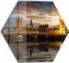 DEQORI Glasbild Echtglas 40x35 cm 'Londoner Abendkulisse' Produktbild-Vorschau 1
