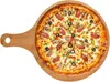 Hausleben 2er Set Pizzabretter rund mit Griff aus Bambus, Produktbild-Vorschau 5