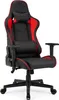 A black and red gaming chair is shown from a three-quarter front view against a white background. Produktbild-Vorschau