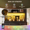 Hoge kast, zwart, met acrylfront, LED-lichtstrip, Productafbeelding-voorbeeld 8