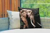 MuchoWow® Outdoor Kissen - Elefant - Tiere - Zähne - 50x50 Produktbild-Vorschau 3
